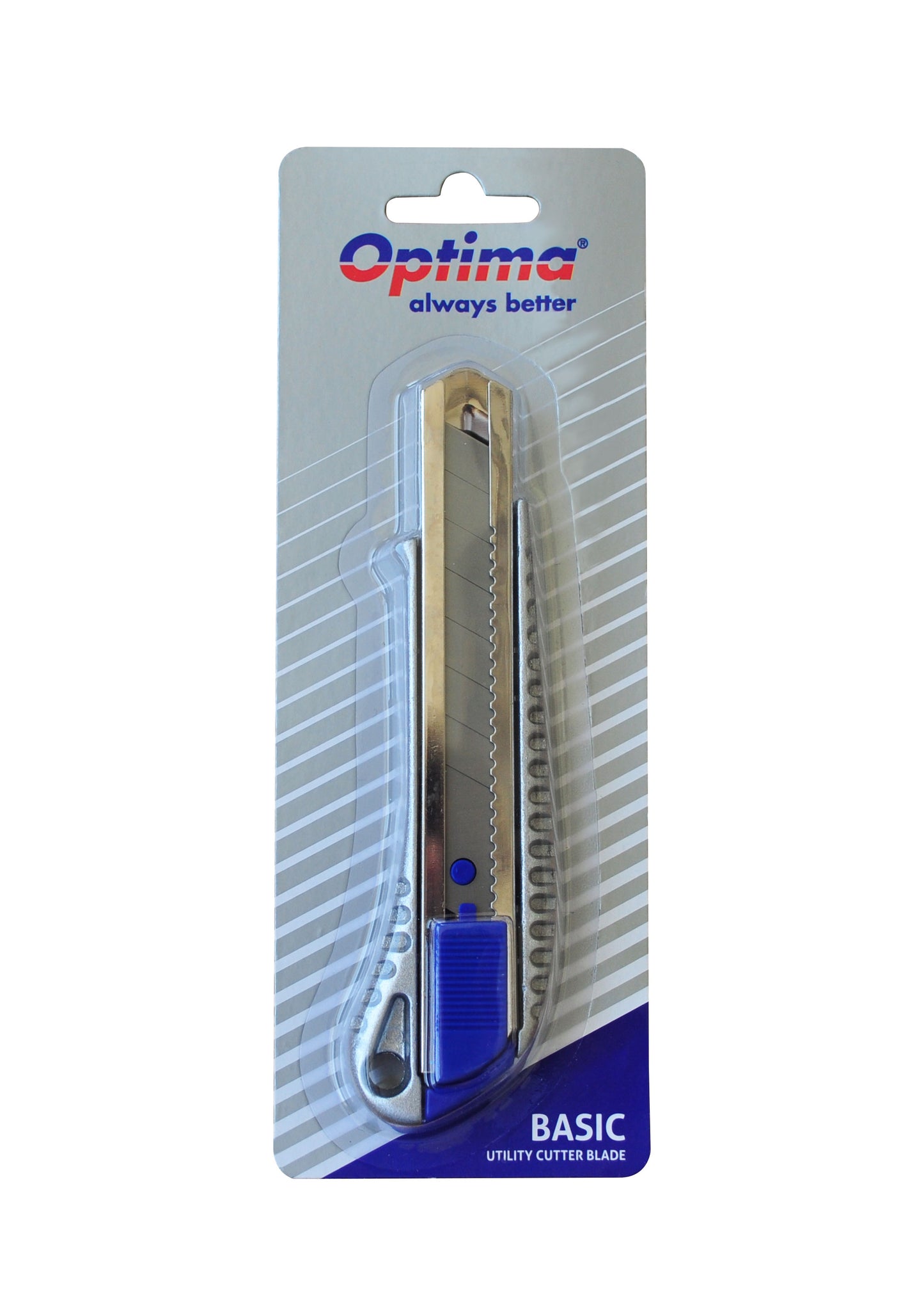 Cutter Basic Optima, Lama 18mm Sk5, Sina Metalica, Aluminiu