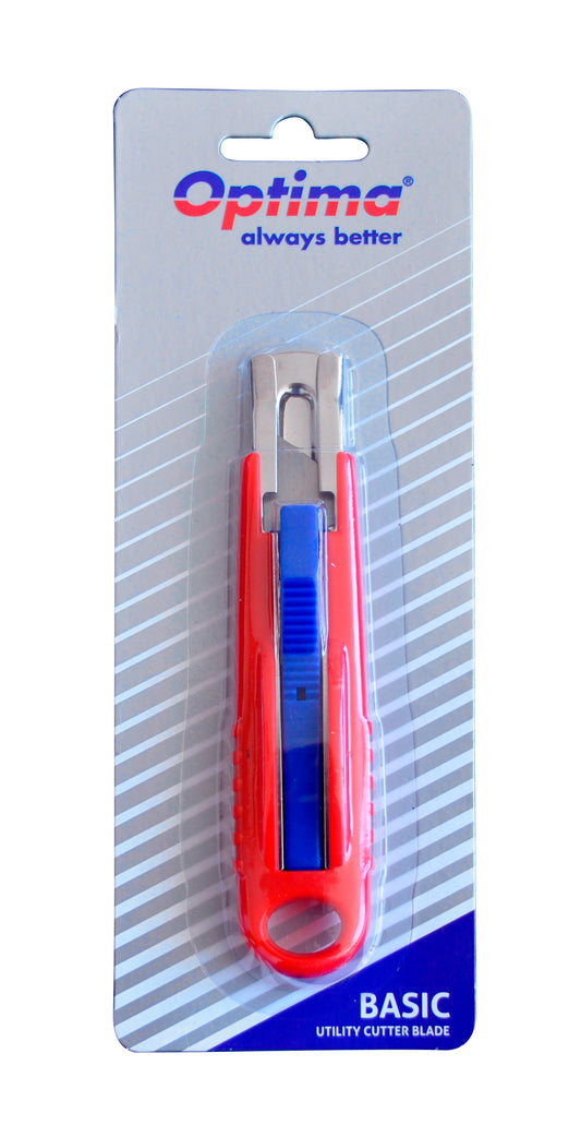 Cutter Basic Optima, Lama Trapezoidala Sk5, Auto-retractabil, Sina Metalica, Abs