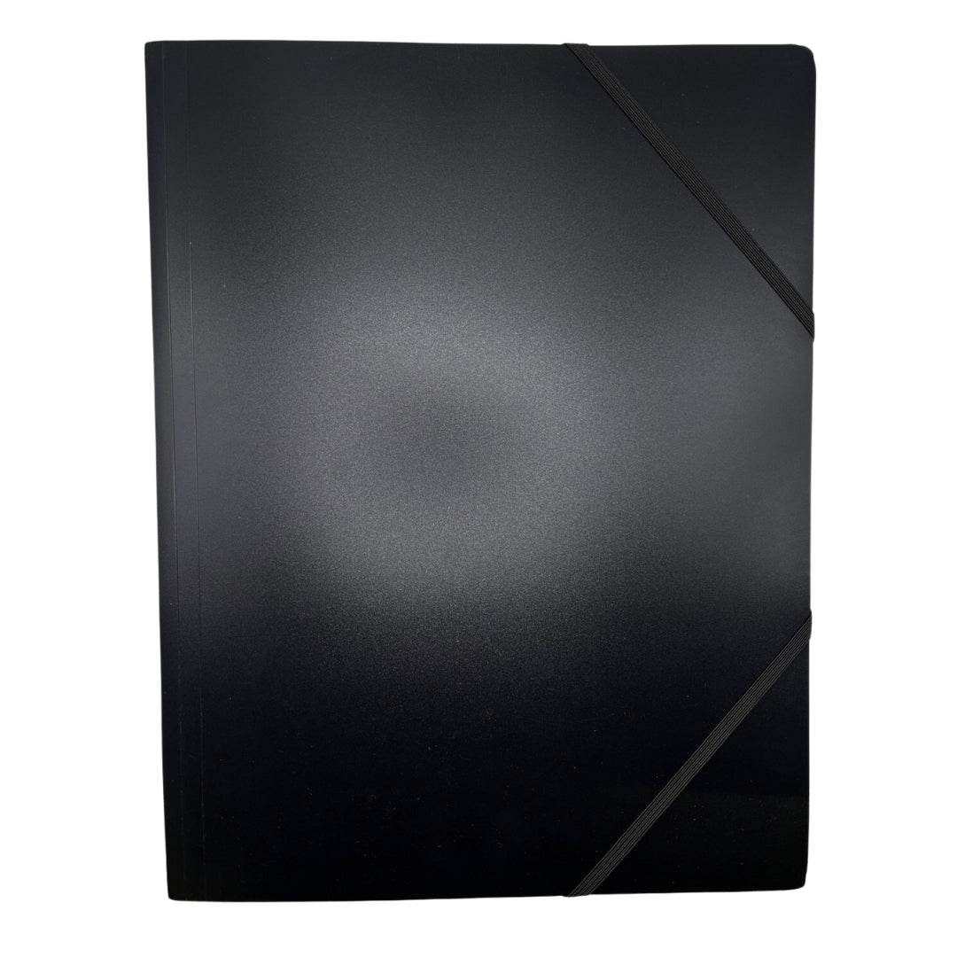 Mapa Plastic Cu Elastic Pe Colturi, 400 Microni, Optima - Negru