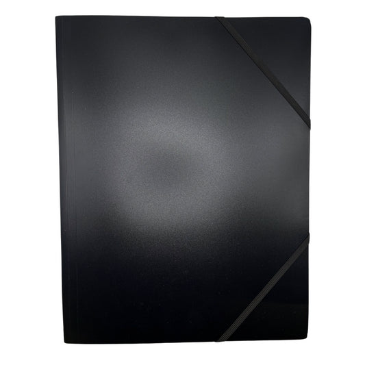 Mapa Plastic Cu Elastic Pe Colturi, 400 Microni, Optima - Negru