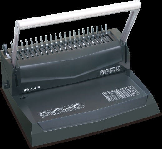 Masina De Indosariere Ibind A15, Cu Inele Din Plastic Max. 51mm, Capacitate Perforare 15 Coli