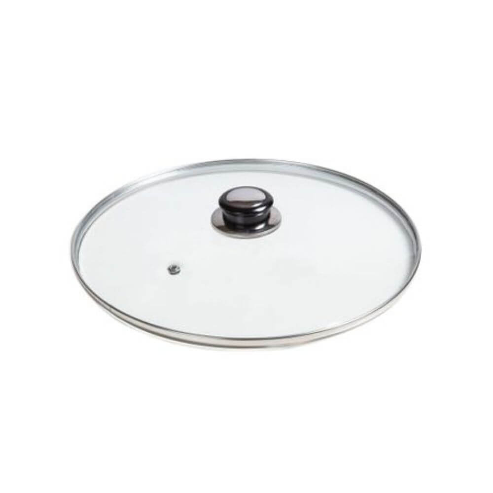 Capac din Sticla Termorezistenta pentru Acoperit Oale si Tigai, Diametru 30 cm, Maner din Plastic