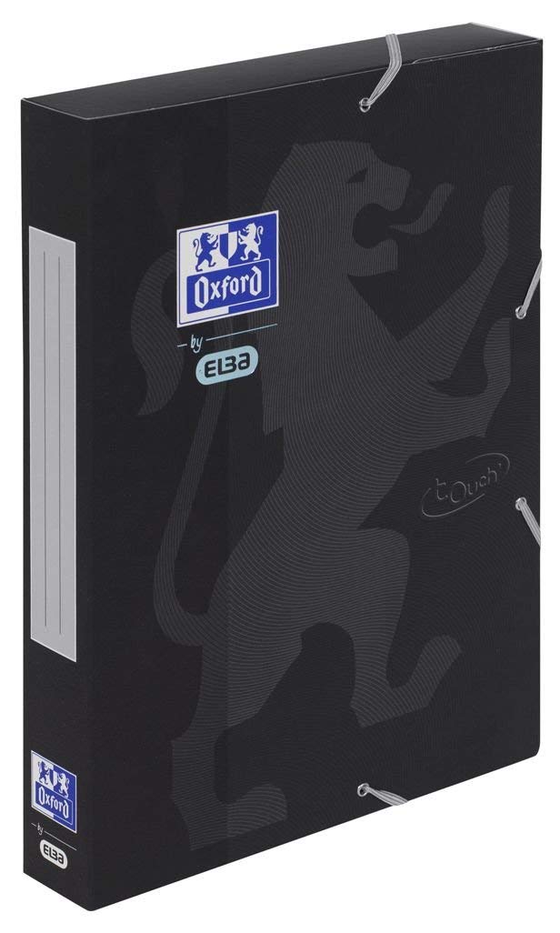 Mapa Carton Cu Elastic, 45mm Latime, Oxford School Touch - Negru