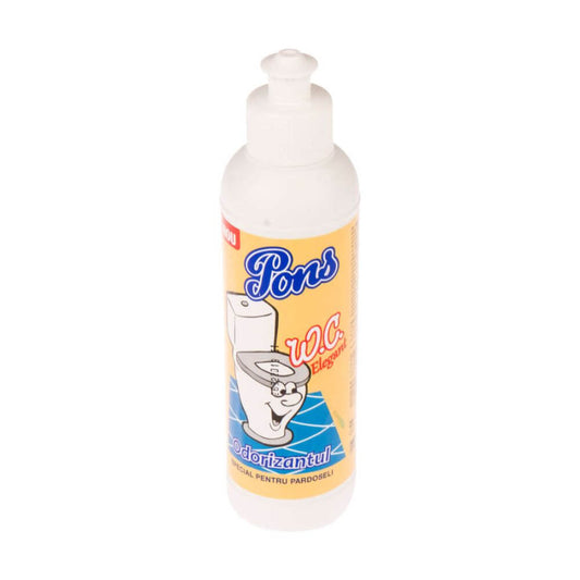 Detergent Odorizant Lichid WC Pons, 200 ml, Pons Odorizant pentru Toaleta, Solutie Odorizanta pentru Pardoseli Baie, Solutie Lichida pentru Pardoseli, Detergent Lichid pentru Pardoseli, Detergent Profesional de Curatenie, Detergent Pardoseli Profesional