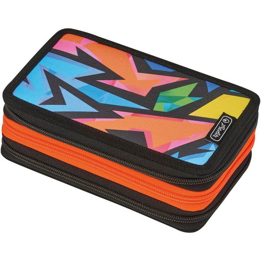 Penar Echipat 3 Compartimente 31 Piese Dimensiune 19x11,5x7cm, Motiv Neon Art