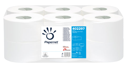 Hartie Igienica Alba, 2 Straturi, 140m, Portionata, 12role/bax Papernet
