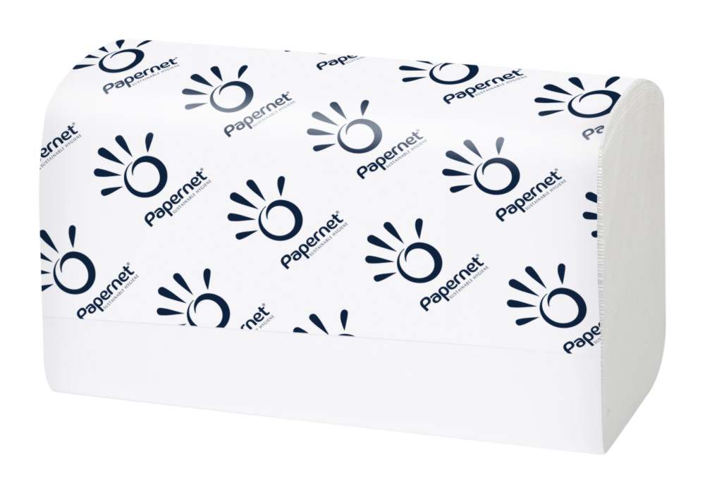 Servetele Pliate V Albe 2 Straturi, 21x22cm, 210 Buc/pachet, 15 Pachete/bax, Papernet