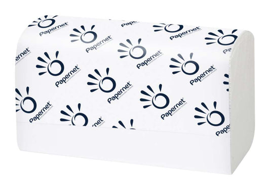 Servetele Pliate V Albe 2 Straturi, 21x22cm, 210 Buc/pachet, 15 Pachete/bax, Papernet