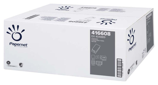 Servetele Pliate V Nature 1 Strat, 24,5x23cm, 250 Buc/pachet, 20 Pachete/bax, Papernet