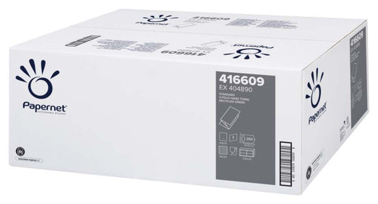 Servetele Pliate V Verzi 1 Strat, 24,5x23cm, 250 Buc/pachet, 20 Pachete/bax, Papernet