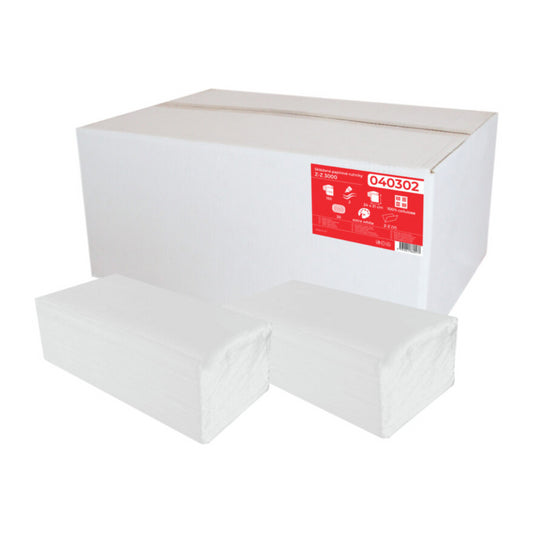 Servetele Zz Hartie Extra White, 24x21cm, 2 Straturi, 150buc/pachet, 20pachete/cutie, Prima Soft