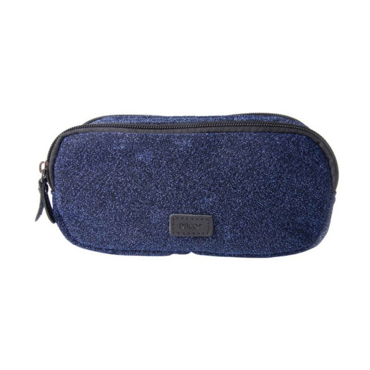 Penar Borseta DACO, 20x10x7, Poliester, Negru/Albastru, Borseta pentru Scoala, Penare Tip Borseta, Penar pentru Fete, Penare cu Fermoar, Penare din Bumbac, Penare de Scoala, Penare Scolare, Penar Scolar, Rechizite Scolare