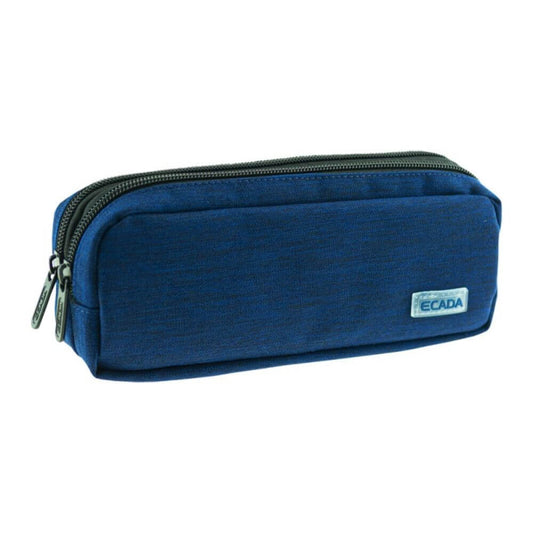 Penar Borseta ECADA, 21x8x5.5 cm, Poliester, Albastru, Borseta pentru Scoala, Penare Tip Borseta, Penar pentru Baieti, Penar Borseta, Penare cu Fermoar, Penare de Scoala, Penare Scolare, Penar Scolar, Rechizite Scolare, Penar Neechipat