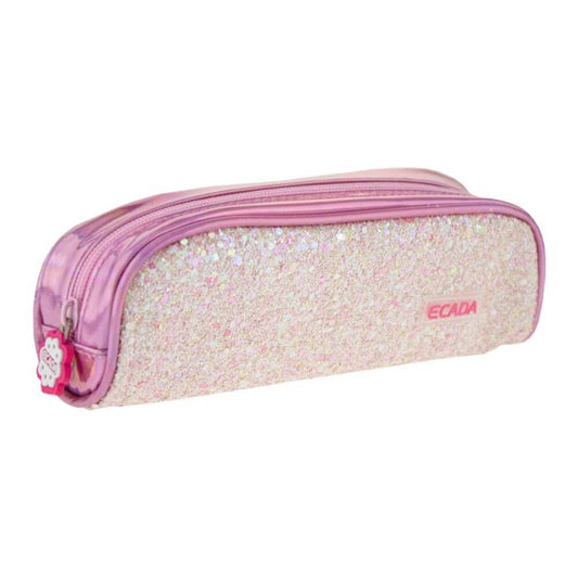 Penar Borseta DACO, 22.5x5.5x7.5 cm, Roz, Material PVC, Borseta pentru Scoala, Penare Tip Borseta, Penar pentru Fete, Penare cu Fermoar, Penare din Bumbac, Penare de Scoala, Penare Scolare, Penar Scolar, Rechizite Scolare