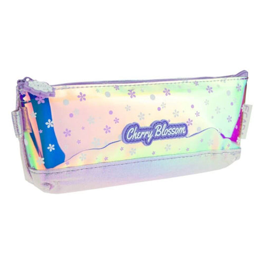 Penar Borseta DACO, Model Cherry Blossom, 22x8.3x3.5 cm, Piele Sintetica, Culoare Mov, Borseta pentru Scoala, Penare Tip Borseta, Penar pentru Fete, Penare cu Fermoar, Penare de Scoala, Penare Scolare, Penar Scolar, Rechizite Scolare