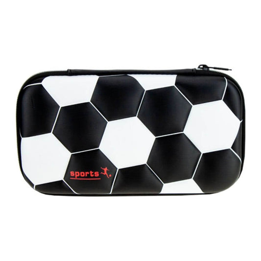 Penar Borseta DACO, Model Minge Fotbal, 22.5x4.8x12 cm, Poliester, Negru, Borseta pentru Scoala, Penare Tip Borseta, Penar pentru Baieti, Penare cu Fermoar, Penare de Scoala, Penare Scolare, Penar Scolar, Rechizite Scolare