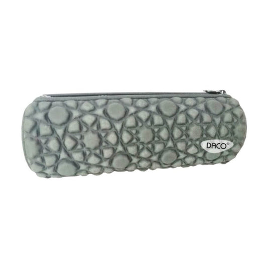 Penar Tip Borseta DACO, 22x8.5x8.5 cm, Un Fermoar, Poliester, Gri, Penar Scolar, Penar Colorat, Penar cu Fermoar, Penar pentru Scoala, Penar Borseta, Penar Daco, Penar Neechipat, Penar cu 1 Fermoar