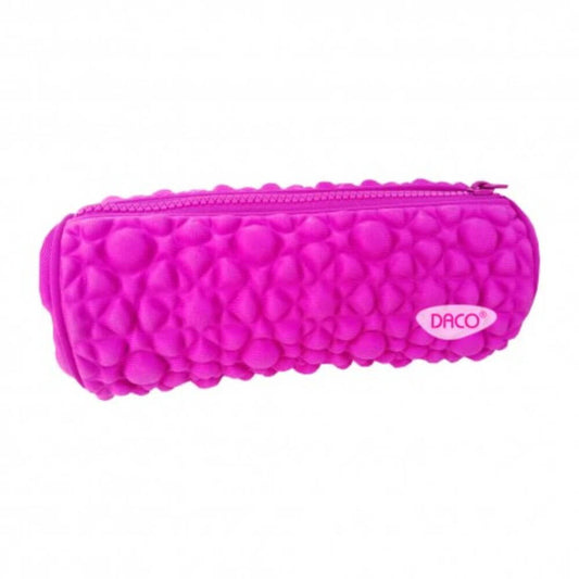 Penar Tip Borseta DACO, 22x8.5x8.5 cm, Un Fermoar, Poliester, Roz, Penar Scolar, Penar Colorat, Penar cu Fermoar, Penar pentru Scoala, Penar Borseta, Penar Daco, Penar Neechipat, Penar cu 1 Fermoar