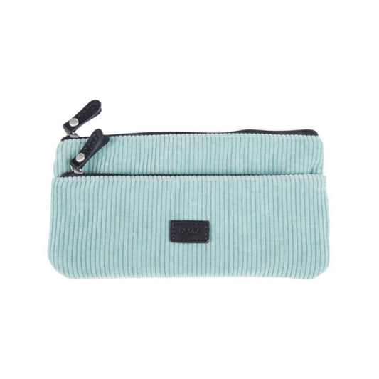 Penar Tip Borseta DACO, 22.5x11 cm, Doua Fermoare, Poliester, Verde, Penar Scolar, Penar Colorat, Penar cu Fermoar, Penar pentru Scoala, Penar Borseta, Penar Daco, Penar Neechipat, Penar cu Doua Fermoare, Penar Borseta