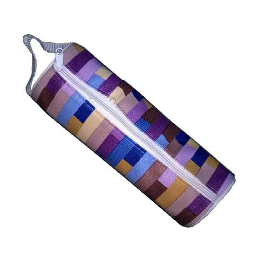 Penar Cilindric Multicolor cu 1 Fermoar si Maner, Dimensiune 20.5x6 cm - Rechizite Scolare