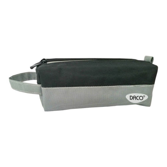Penar Tip Borseta DACO, 20.5x7x7.5 cm, Albastru/Gri, Poliester, Un Compartiment cu Fermoar, Penare Scoala, Penare Scolare, Rechizite Scolare, Penar Scolari, Penare cu Fermoar, Penar Neechipat, Penar Tip Borseta