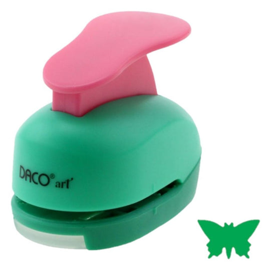 Perforator DACO Hobby, Model Fluture, Plastic/Metal, Diametru 2.5 cm, Multicolor, Perforatoare Lucru Manual, Perforatoare Activitati Creative, Perforatoare pentru Felicitari si Invitatii, Perforatoare Hartie, Perforator pentru Decoratiuni, Accesorii Craft