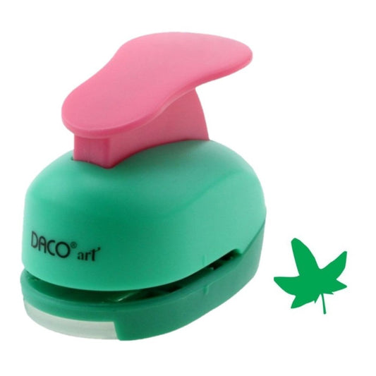 Perforator DACO Hobby, Model Frunza, Plastic/Metal, Diametru 2.5 cm, Multicolor, Perforatoare Lucru Manual, Perforatoare Activitati Creative, Perforatoare Felicitari si Invitatii, Perforatoare Hartie, Perforator pentru Decoratiuni, Accesorii Craft