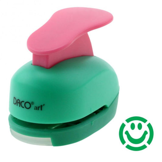 Perforator DACO Hobby, Model Smile, Plastic/Metal, Diametru 2.5 cm, Multicolor, Perforatoare Lucru Manual, Perforatoare Activitati Creative, Perforatoare Felicitari si Invitatii, Perforatoare Hartie, Perforator pentru Decoratiuni, Accesorii Craft