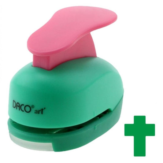 Perforator DACO Hobby, Model Cruce, Plastic/Metal, Diametru 2.5 cm, Multicolor, Perforatoare Lucru Manual, Perforatoare Activitati Creative, Perforatoare Felicitari si Invitatii, Perforatoare Hartie, Perforator pentru Decoratiuni, Accesorii Craft