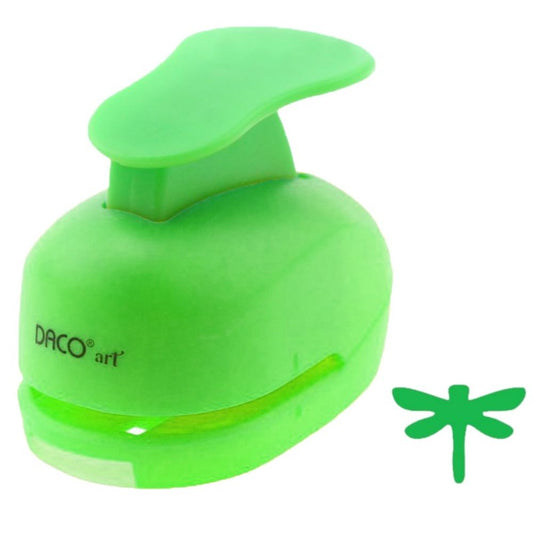Perforator DACO Hobby, Model Libelula, Plastic/Metal, Diametru 1.8 cm, Verde, Perforatoare Lucru Manual, Perforatoare Activitati Creative, Perforatoare pentru Felicitari si Invitatii, Perforatoare Hartie, Perforator pentru Decoratiuni, Accesorii Craft