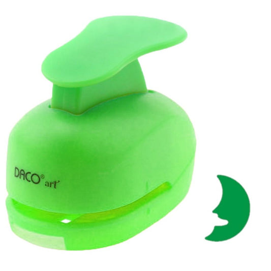 Perforator DACO Hobby, Model Luna, Plastic/Metal, Diametru 1.8 cm, Verde, Perforatoare Lucru Manual, Perforatoare Activitati Creative, Perforatoare pentru Felicitari si Invitatii, Perforatoare Hartie, Perforator pentru Decoratiuni, Accesorii Craft