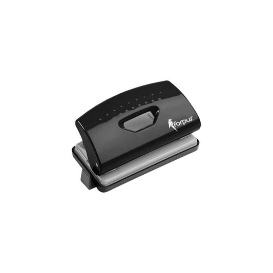 Perforator Metalic FORPUS, 10 Coli, Culoare Neagra, Perforator de Hartie, Perforatoare Manuale pentru Birou, Perforatoare pentru Hartie, Perforator Hartie cu Doua Perforatii, Perforator cu Doua Gauri, Perforatoare de Birou cu Doua Perforatii