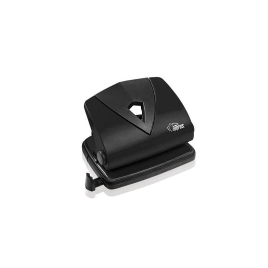 Perforator Metalic FORPUS, 30 Coli, Culoare Neagra, Perforator de Hartie, Perforatoare Manuale pentru Birou, Perforatoare pentru Hartie, Perforator Hartie cu Doua Perforatii, Perforator cu Doua Gauri, Perforatoare de Birou cu Doua Perforatii