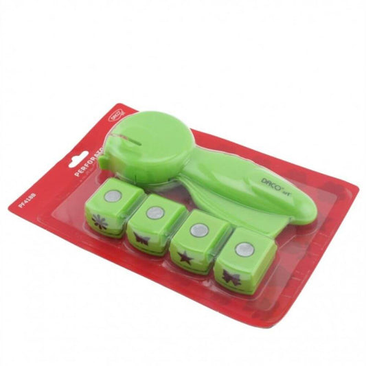 Perforator DACO Hobby, Patru Forme Interschimbabile, Perforare 1.8 cm, Perforatoare Lucru Manual, Perforatoare Activitati Creative, Perforatoare pentru Felicitari si Invitatii, Perforatoare cu Modele pentru Hartie, Perforator pentru Decoratiuni