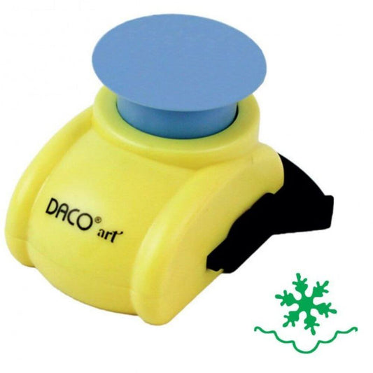 Perforator DACO Hobby, Perforare 2.5 cm, Model Fulg, pentru Colturi, Galben, Perforatoare Lucru Manual, Perforatoare Activitati Creative, Perforatoare pentru Felicitari si Invitatii, Perforatoare Hartie, Perforator pentru Decoratiuni, Accesorii Craft