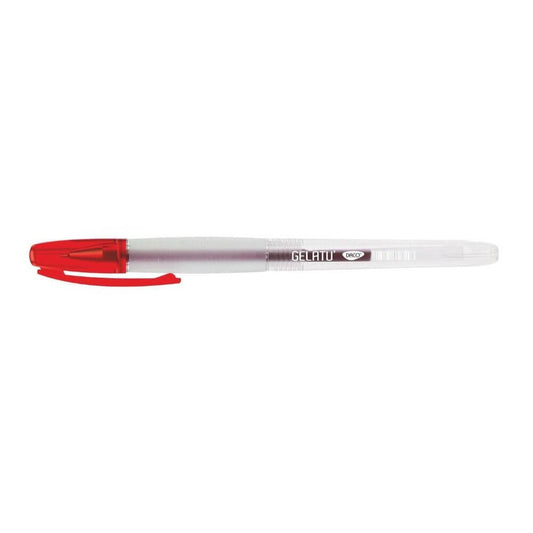 Pix cu Gel DACO Gelatu, Varf 0.7 mm, Corp din Plastic, Mina Rosie, pe Baza de Apa, Pixuri cu Gel, Pixuri Scolari, Pixuri Scoala, Pixuri Scolare, Pix pentru Scoala, Pix Plastic, Pixuri Copii, Pixuri Rosii, Pix cu Gel Rosu