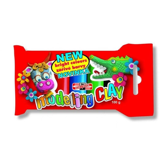 Plastilina Colorata KOH-I-NOOR, 5 Culori/Set, 10 g, Batoane de Plastilina Remodelabila, Plastilina Colorata, Plastilina Remodelabila pentru Copii, Plastilina pentru Modelat, Plastilina Modelatoare, Plastiline pentru Gradinita, Set Plastilina