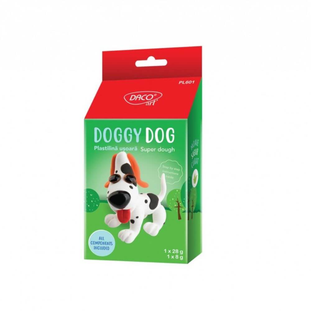 Plastilina Usoara DACO, Multicolor, 36 g, Model Doggy Dog, Plastilina Model Catel, Animale din Plastilina, Plastilina Colorata, Plastilina pentru Copii, Plastilina pentru Modelat, Plastilina Modelatoare, Plastiline pentru Gradinita, Set Plastilina