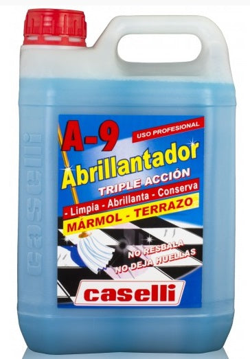 Detergent Caselli - A9, Curatare, Polishare, Stralucire, Pt. Marmura Si Granit, 5 Litri -albastru