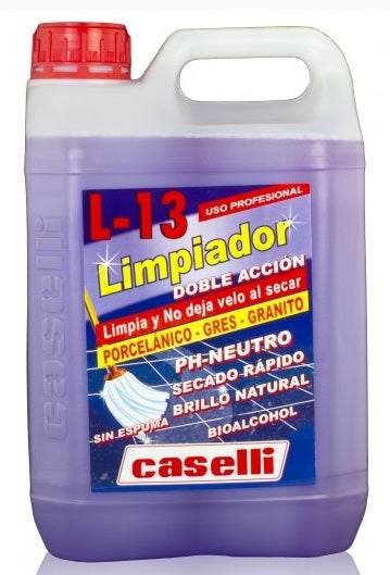 Detergent Caselli - L13, Pt. Portelan, Gresie, Granit, Ceramica, Fara Spuma, 5 Litri