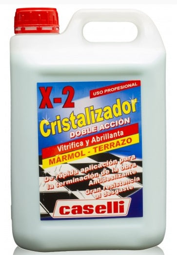 Detergent Caselli - X2, Cristalizator + Polish, Pt. Marmura Si Granit, 6 Litri - Albastru