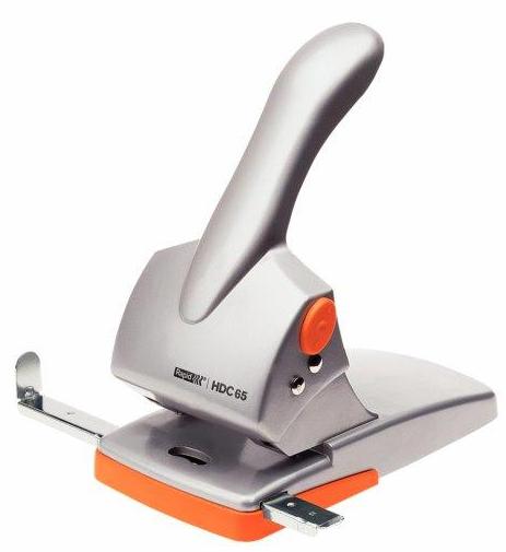 Perforator de mare capacitate Rapid HDC65, 65 coli, metalic, cutie, argintiu-portocaliu