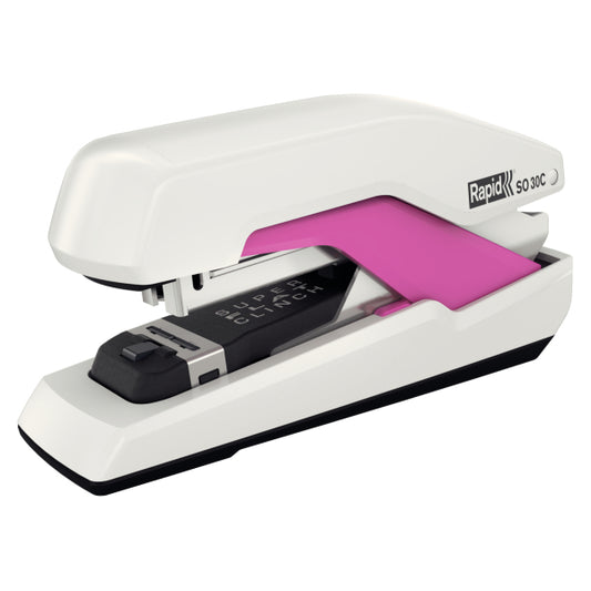 Capsator Metalic Rapid Supreme Omnipress So30, 30 Coli, Capsare Plata, Cutie, Alb-roz
