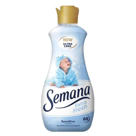 Balsam Rufe SEMANA Sensitive Extra Fresh, 1.7 L, 68 Spalari, Balsam Semana pentru Rufe, Balsam de Rufe cu Miros Floral, Balsam de Rufe Profesional, Detergent si Balsam de Rufe, Semana Sensitive, Semana pentru Rufe
