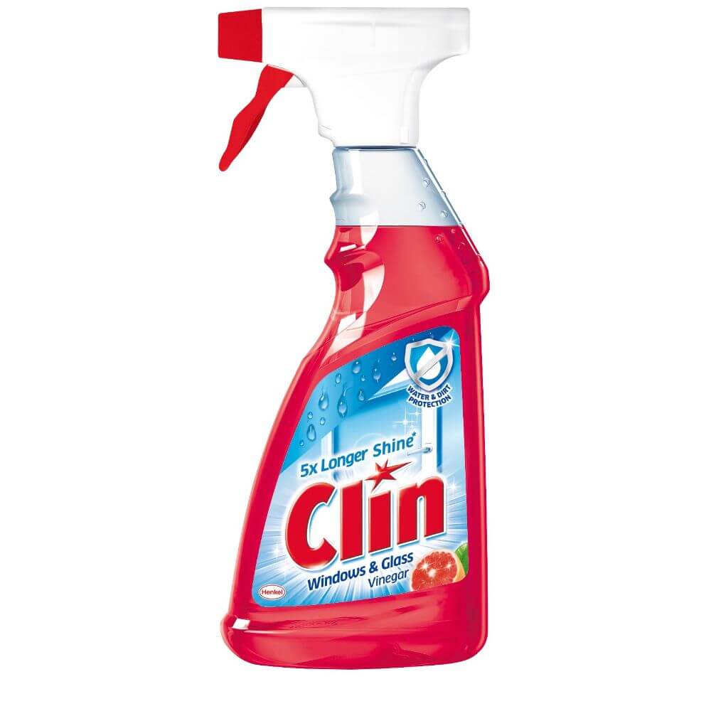 Solutie Curatat Geamuri CLIN Vinegar cu Pompita Tip Spray, Flacon 500 ml, Parfum de Grapefruit