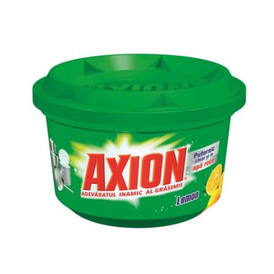 Detergent Pasta de Vase Axion Lemon, Parfum de Lamaie, Greutate 400 g, Axion Detergent de Vase, Detergent Pasta pentru Vase, Degresant Solid pentru Vase, Detergent Impotriva Grasimilor, Detergent Solid de Vase, Detergent Pasta pentru Vase