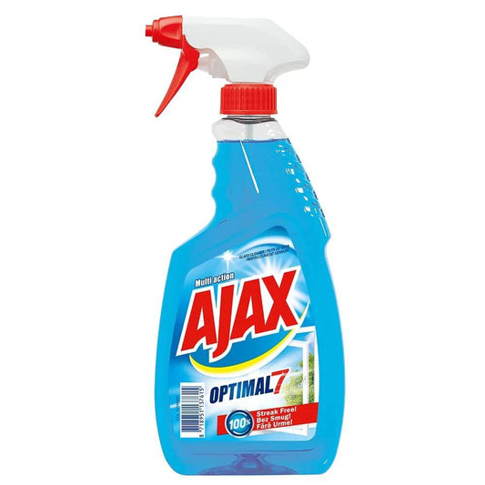 Detergent Geamuri Ajax Optimal 7 Multi Action, 500 ml, Solutie Geamuri cu Pulverizator, Solutie pentru Curatat Geamuri cu Actiune Multipla, Spray Curatat Geamuri, Solutii Ajax pentru Geamuri, Solutie Lustruit Geamuri si Suprafete din Sticla