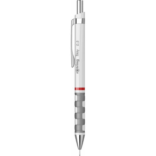 Creion Mecanic ROTRING Tikky III, Mina de 0.5 mm, Alb, Corp din Plastic cu Radiera, Creion Mecanic Alb, Creioane Mecanice, Creion Mecanic Rotring, Creion Mecanic cu Mina, Creioane Mecanice cu Mina, Creion Mecanic 0.5 mm, Creion Mecanic Plastic