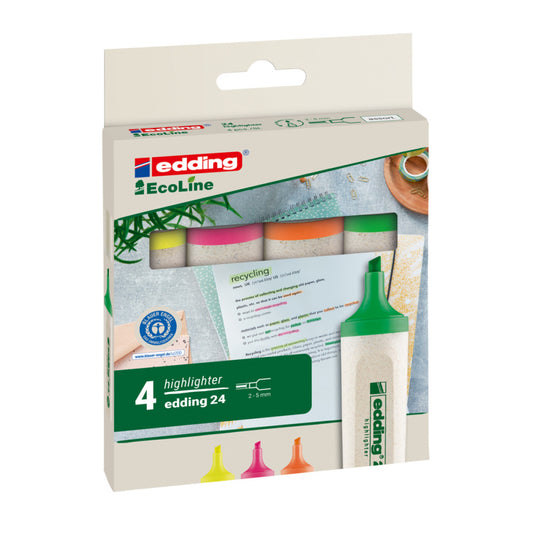 Textmarker Edding, E24, 4 Culori/set