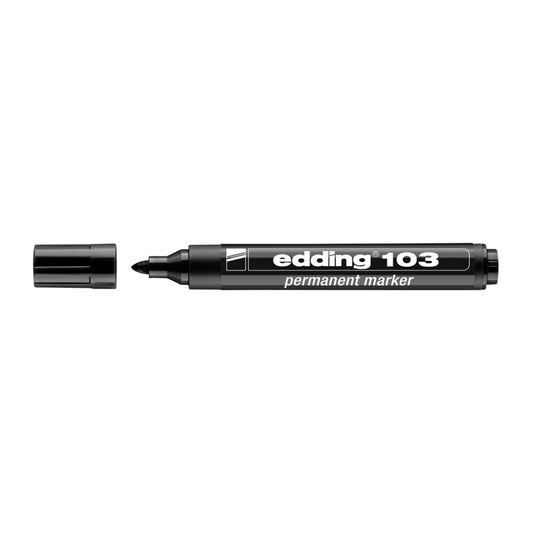 Marker Edding 103 Permanent, Varf Rotund 1.5-3mm, Negru